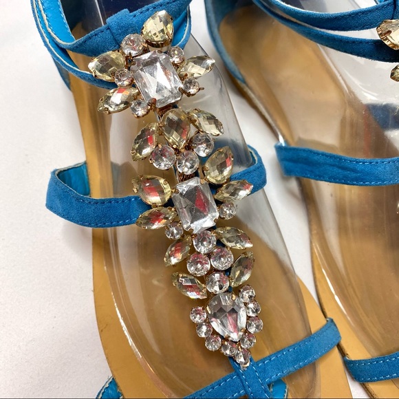 MODERN RUSH blue rhinestone sandals ✨💙 - Picture 8 of 12
